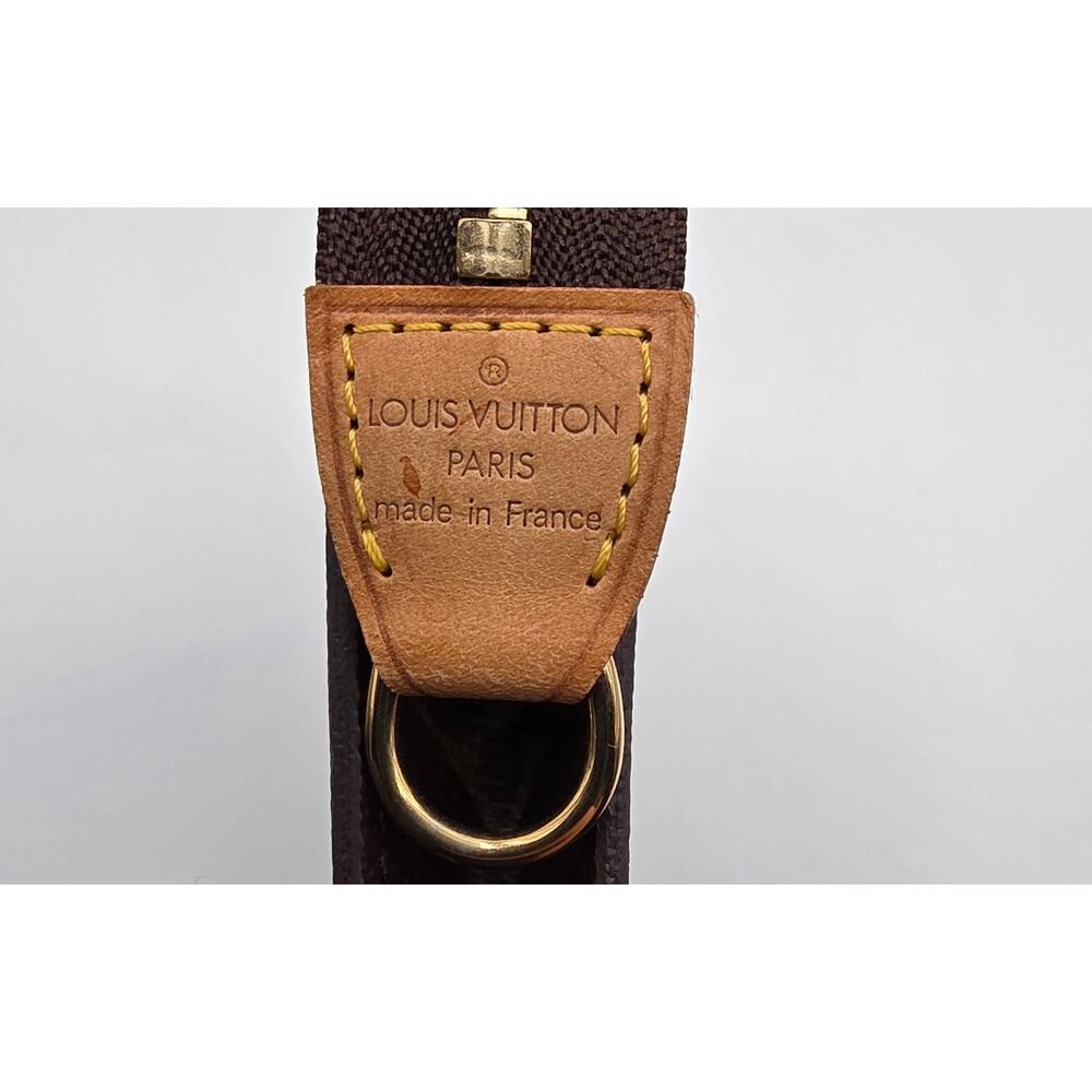 Louis Vuitton Monogram Mini Pochette Key Pouch Zip Coin Card Holder Brown Canvas - Picture 5 of 14